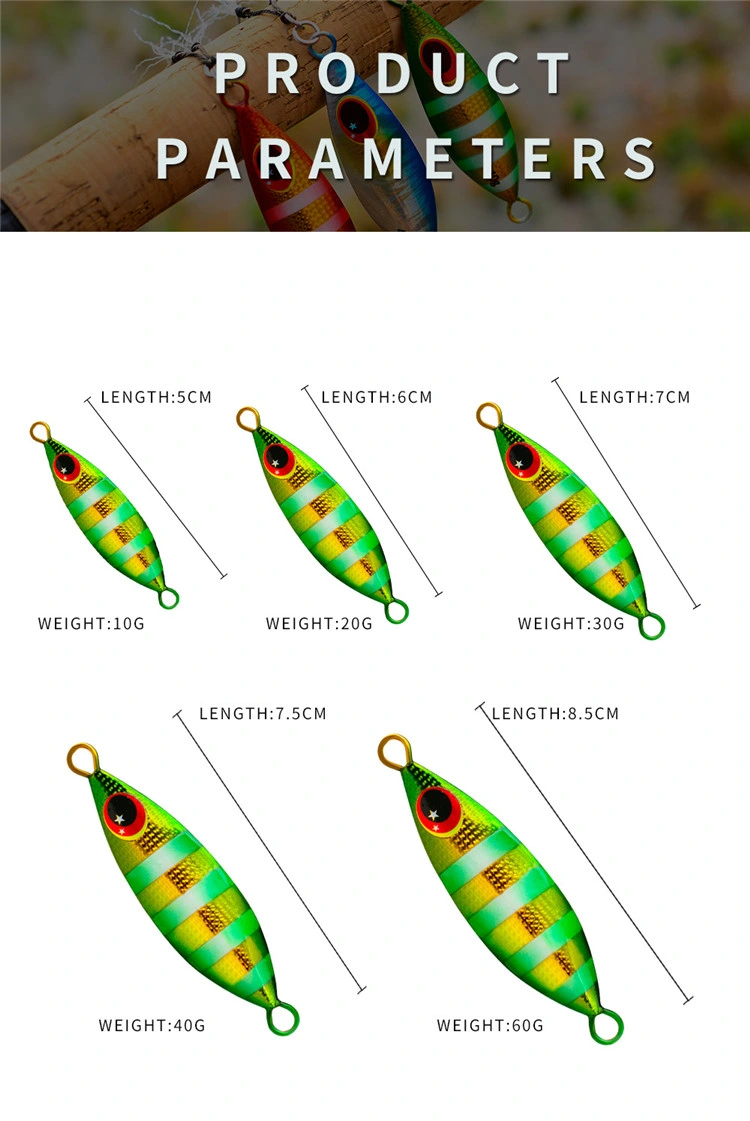 Isca Artificial Saltwater Jigging Lures Metal Casting Hard Bait 30g 40g 60g Spinnerbait Sahte Yem Wobbler Sea Fishing Lure