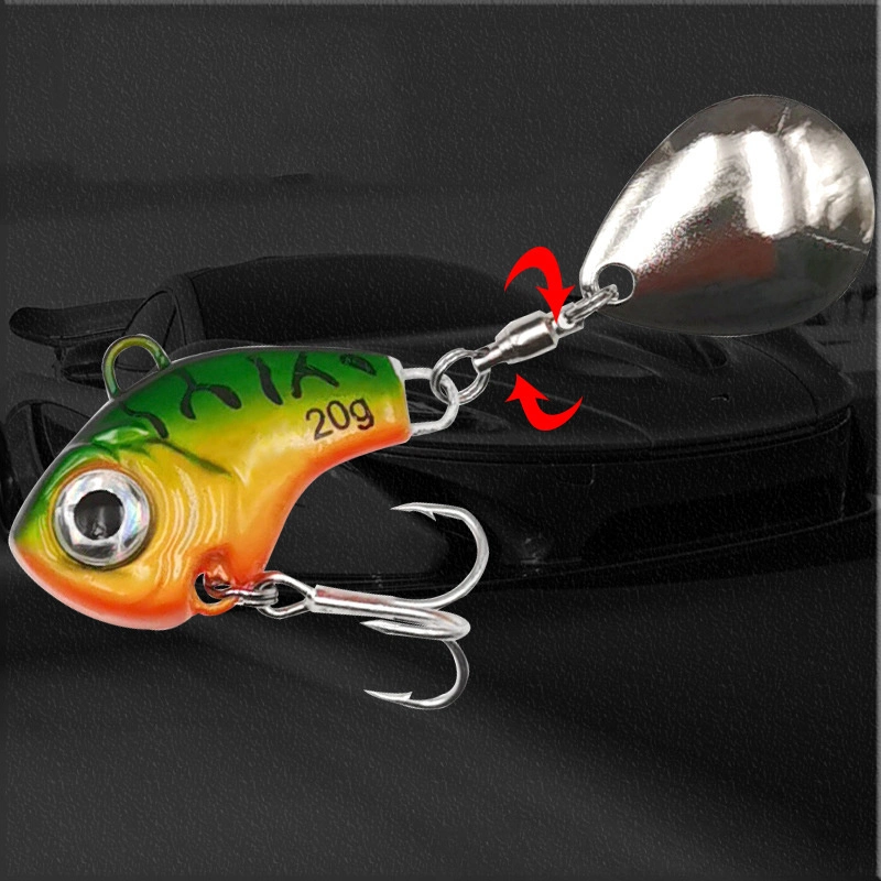 5g/10g/15g/20g Metal Vib with Rotating Sequins Long Throw Bait Fishing Lure