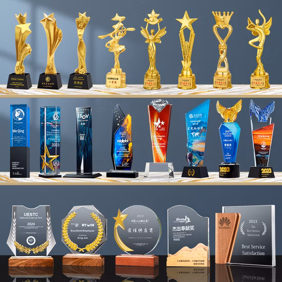 Fabricante chino Jianxin Venta al por mayor Recuerdos personalizados Deportes Mundial Tenis de mesa Fútbol Baloncesto Voleibol Boxeo Levantamiento de pesas Eventos Trofeos de metal